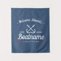 Name des Schiffes Personalisiert Blue Winter Wolle