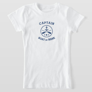 Name des Schiffs Nautical Anchor oars stars T-Shirt