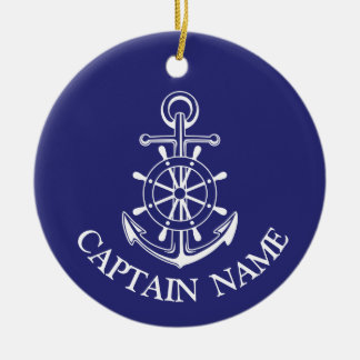 Name des Schiffskapitäns Marine Seemann Hintern Keramik Ornament