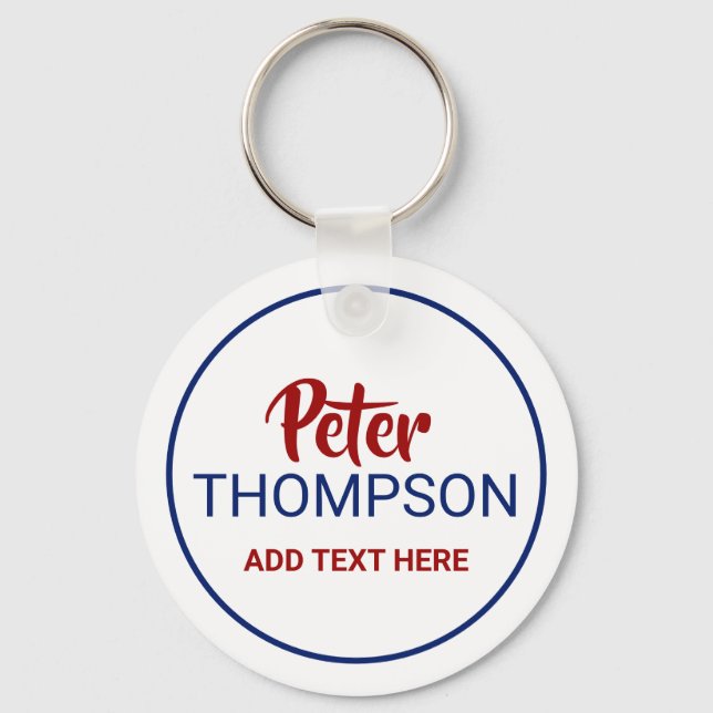 Name des Schlüsselbesitzers Schlüsselanhänger (Vorderseite)