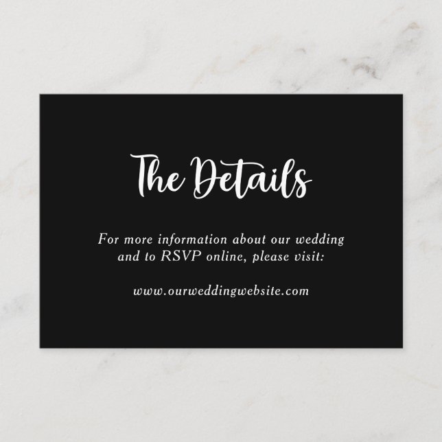 Name des Schwarz-weißen botanischen Monogrammes Begleitkarte (Vorderseite)