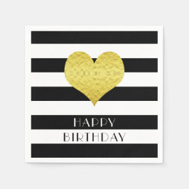 Name des Schwarz-weißen Streifen im goldenen Herze Serviette