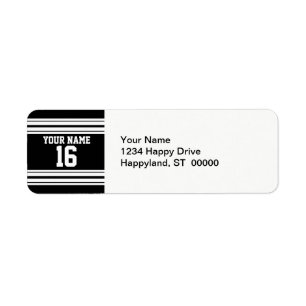 Name des Schwarz-weißen Teams Jersey