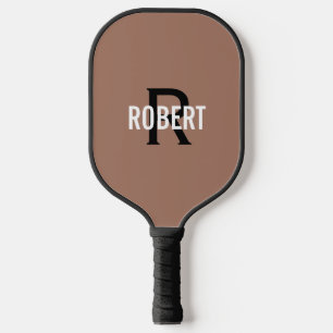 Name des schwarzen Monogramms Pickleball Schläger