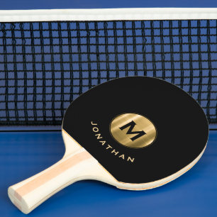 Name des Schwarzen Monogramms Tischtennis Schläger