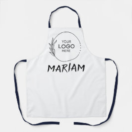 Name des Schwarzweißlogos Stilvoll Schürze