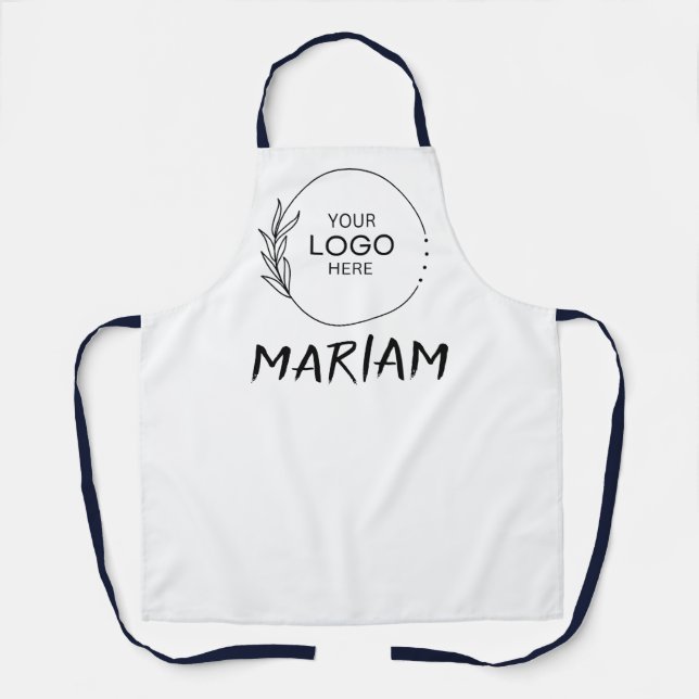 Name des Schwarzweißlogos Stilvoll Schürze (Vorderseite)