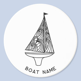 Name des Segelbootes Getränkeuntersetzer
