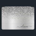 Name des Silver Glitzer Sparkle Glam Metal Monogra iPad Pro Cover<br><div class="desc">Silber Imitats belichten metallische Sparkle Glitzer gebürstete Metal Monogramm Name Laptop Gehäuse. Das macht den perfekten 16 Geburtstag,  Hochzeit,  Brautparty,  Jubiläum,  Babydusche oder Junggeselinnen-Abschied Geschenk für jemanden,  der Lieben glamourösen Luxus und schicke Stile.</div>