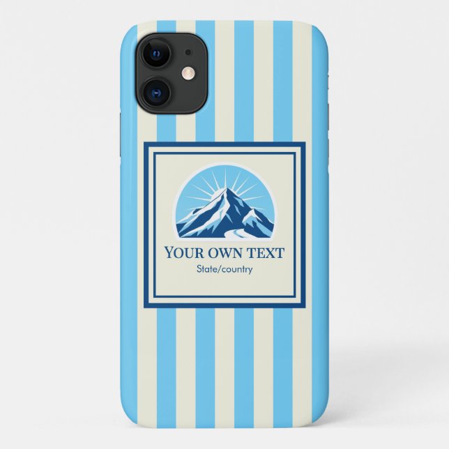 Name des Skigebiets Striped Mountain Case-Mate iPhone Hülle (Rückseite)