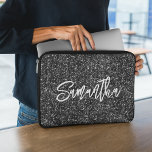 Name des Skripts für den Schwarzen Glitzer Laptopschutzhülle<br><div class="desc">Erstellen Sie Ihren eigenen dunkelgrauen und schwarzen Luxus-Glitzer mit Namen oder Monogramm. Passen Sie den Stil und die Größe des Schriftartes an. Es gibt andere Schriftart-Stile im System. Verschieben,  duplizieren oder löschen Sie die Imitate funkeln Grafik.</div>