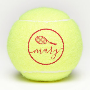 Name des Skripts Hübsch Red Personalisiert Tennisbälle