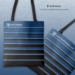 Name des Small Business-Logos QR-Code Blau Schwarz
