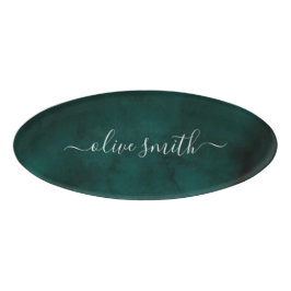 Name des Smarald Aquarell Monogram Namenschild