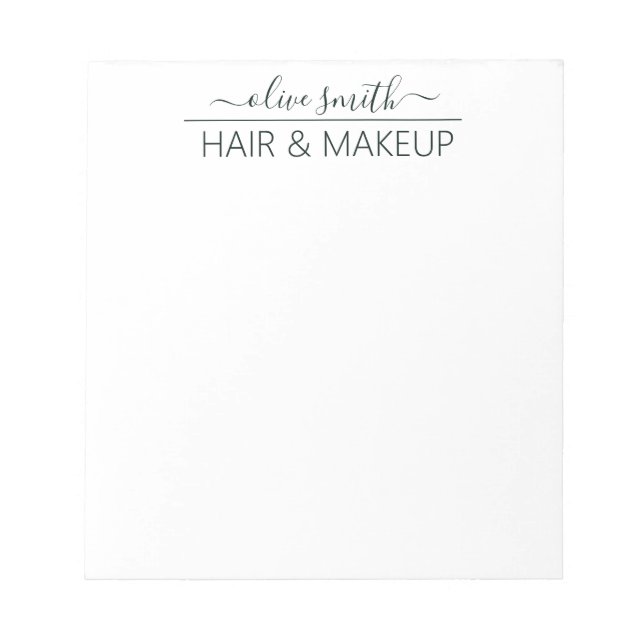 Name des Smarald Aquarell Monogram Notizblock (Vorderseite)