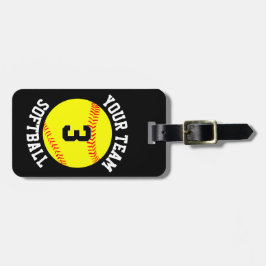 Name des Softwareballteams, Nummer des Spielers Gepäckanhänger