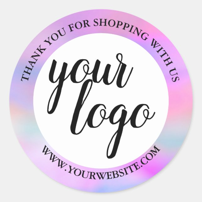 Name des Sonderlogos für Wasserfarbenregenbogen Vi Runder Aufkleber (Vorderseite)