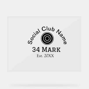 Name des sozialen Clubs hinzufügen Name des Mannsc Acrylschild