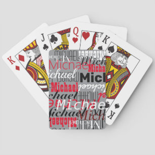 Name des Spielers Custom Gray Spielkarten