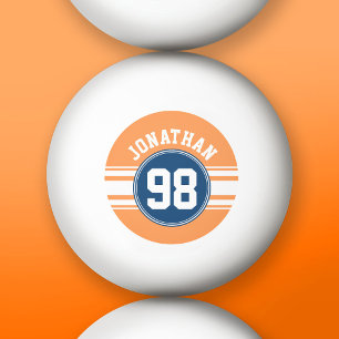 Name des Sports Jersey Blue und Orange Stripes Tischtennisball