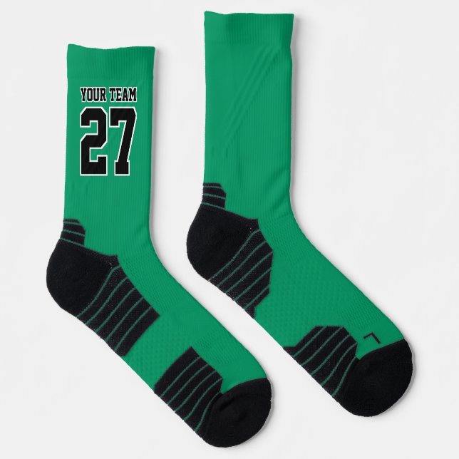 Name des Sportteams: Green Black Basketball Socken (Rechts)