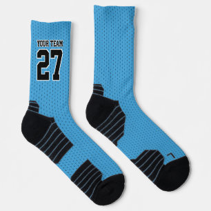 Name des Sportteams Nummer blau schwarz gepunktet Socken