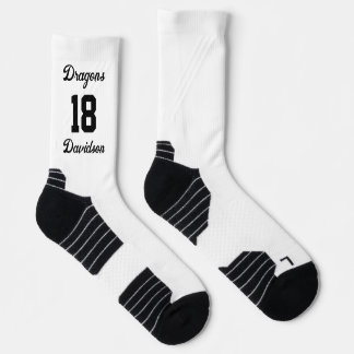 Name des Sportteams: White Script Baseball Socken