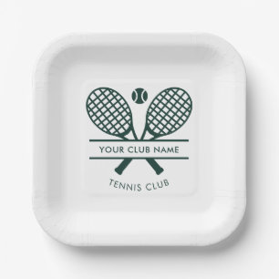 Name des Sportvereins Tennis Icons Green Logo Papi Pappteller