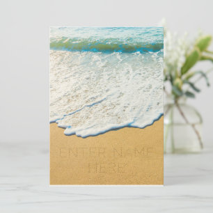 Name des Strandsandgenerators schreiben Ankündigung