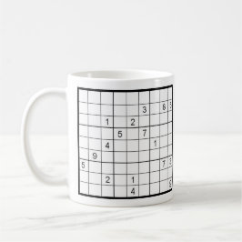 Name des Sudoku Monogramms Kaffeetasse