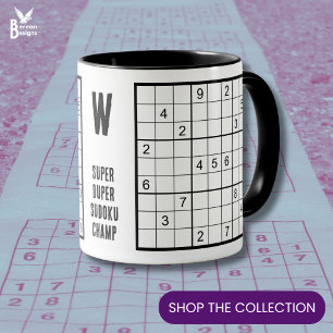 Name des Sudoku Monogramms Tasse