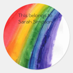 Name des Tellers Runder Aufkleber