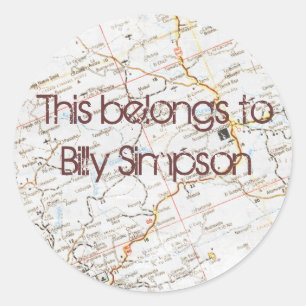 Name des Tellers Runder Aufkleber