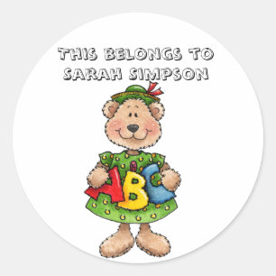 Name des Tellers Runder Aufkleber