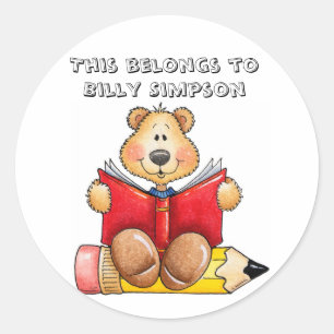 Name des Tellers Runder Aufkleber