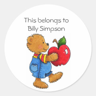 Name des Tellers Runder Aufkleber