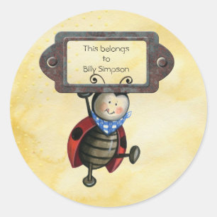 Name des Tellers Runder Aufkleber