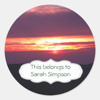 Name des Tellers Runder Aufkleber