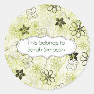 Name des Tellers Runder Aufkleber