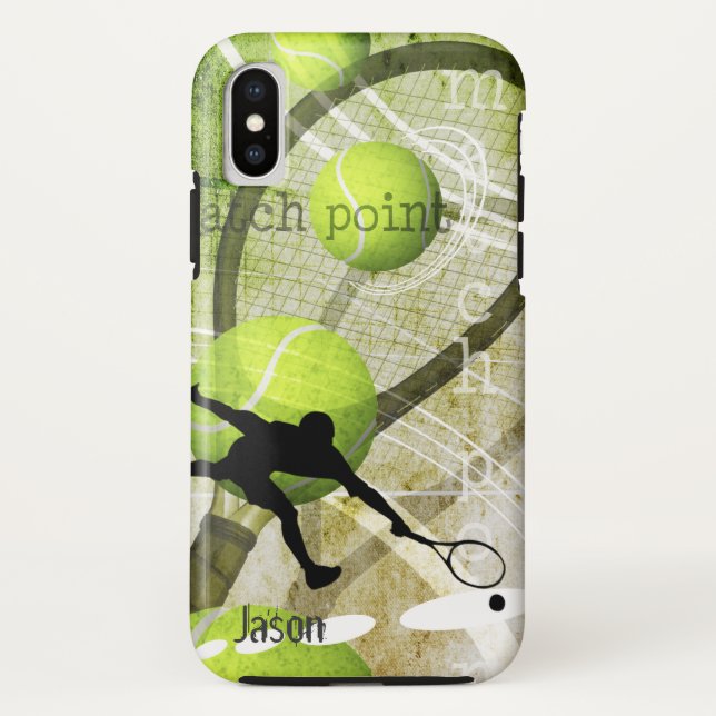 Name des Tennisspielers von Match Point Case-Mate iPhone Hülle (Rückseite)