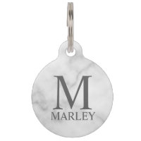 Name des Tieres, Monogramm mit QR-Code des Besitze