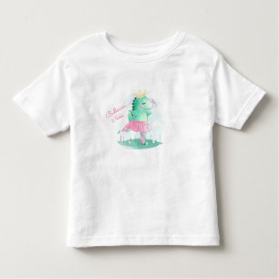 Name des Tieres Skript Pink Girly Ballerina Kleinkind T-shirt
