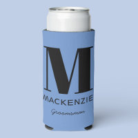 Name des Trauzeugen Monogramm Blau