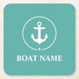 Name des Triebfahrzeugs Nautic Anchor Rechteckiger Pappuntersetzer