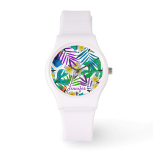 Name des Tropical Paradise Garden Monogram Armbanduhr