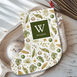 Name des tropischen Monogramms Kleiner Weihnachtsstrumpf
