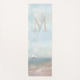 Name des tropischen Sandstrands Yogamatte