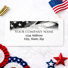 Name des Unternehmens American Flag USA Adressaufkleber