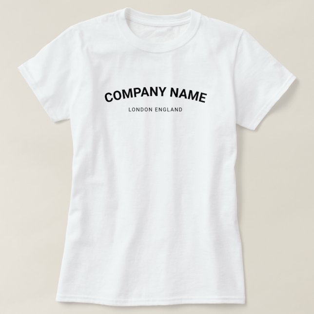 Name des Unternehmens | Mitarbeiter im Unternehmen T-Shirt (Design vorne)