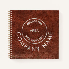 Name des Unternehmens QR Code Braun Imitat Leather Notizbuch